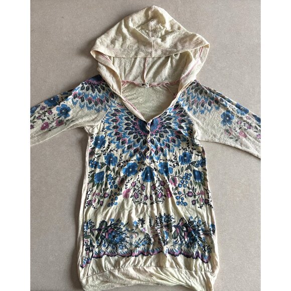 RARE Free People Winter Garden Hooded Henley ASO Alex Russo - Picture 7 of 13